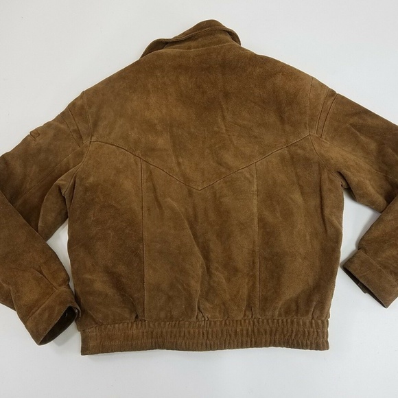 WEEKENDER Vintage  Mens jacket  suede Leather Sz M collar bomber - Picture 3 of 10